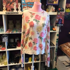 Wildfox bbj small floral baggy jumper sweater